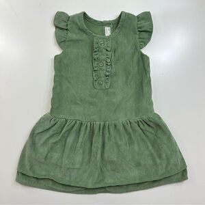 Benetton Baby 9-12M Corduroy Green Dress